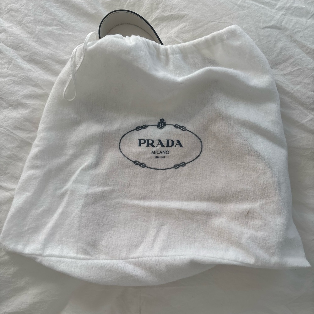 Prada Cleo Raffia Wicker Bag White Leather Gold Hardware - w/ Authenticity Cards - Picture 4 of 8